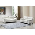 thumbnail image 4 of Titan Furnishings Modern Faux Leather Upholstered Sofa & Loveseat in Light Gray, 4 of 6