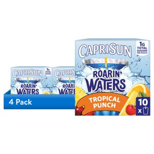 Capri Sun Roarin' Waters Tropical Punch, 10 Pouches, 6oz, 4 Pack