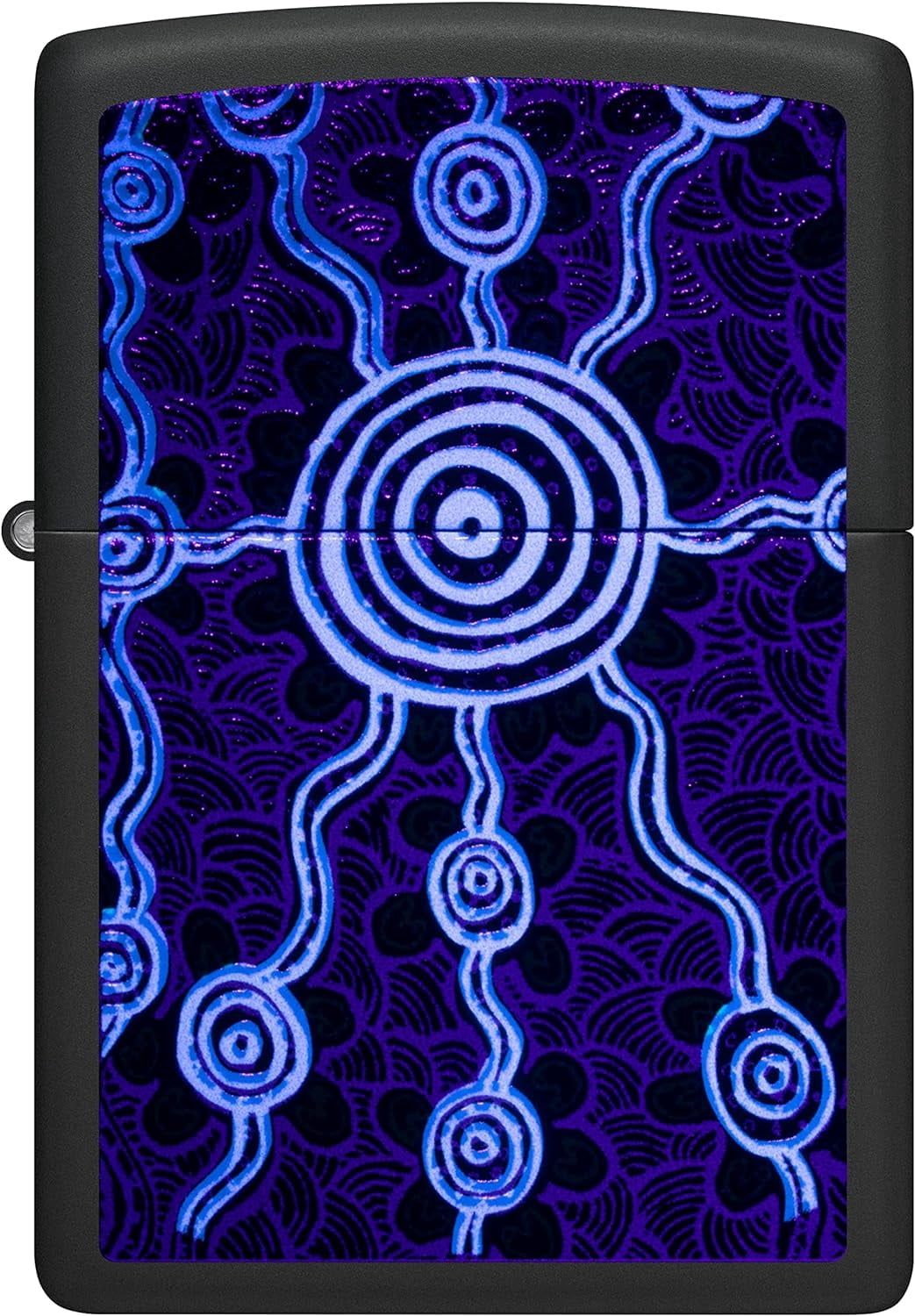 Zippo Lighter - Personalized Custom Message Engraved on Backside John Smith Gumbula Design Windproof Lighter (Gumbula Black Light #48625)
