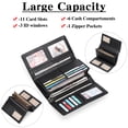thumbnail image 4 of GOIACII Women's Wallet Clutch RFID blocking Card Money Organizer Ladies Purse Trifold, 4 of 8