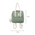 thumbnail image 3 of Mochila de nailon, mochila coreana japonesa, bonita Bolso de mensajero de viaje (verde), 3 of 5