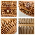 thumbnail image 3 of BQBQERT Portable Storage Box Comfortable Handle Carrying Case Imitation Rattan Basket Elegant Suitcase for Home Decoration Use, 3 of 9