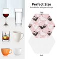 thumbnail image 6 of Vsdgher Swan And Flowers2 Leather Coasters for Drinks, Durable Drink Coasters 4 Set for Tabletop Protection, Luxurious Home Décor and Housewarming Gift ( {designName})Hexagon, 6 of 6