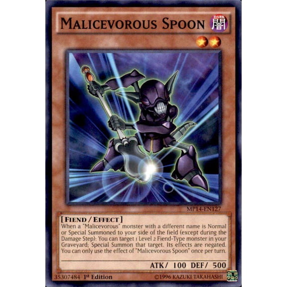 YuGiOh 2014 Mega Tin Common Malicevorous Spoon MP14-EN127
