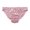 Pink, variant on Pisexur Women's Sexy Frill Trim Satin Underwear Panties Mid Waist Wavy Cotton Crotch Briefs Smooth Soft Nylon