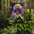 thumbnail image 2 of Black Poodle King of Mardi Gras Garden Flag 11.25 in x 15.5 in, 2 of 5