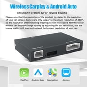 AUTOABC Wireless Carplay For Toyota with Entune2.0 Touch2 2014-2019 New Version Retrofit Kit Decoder Fits For Tundra Highlander RAV4 Tacoma Camry Corolla Avalon Prius CH-R Sienna Camry