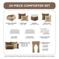 thumbnail image 6 of Regency Heights 24PCs Traditional Paisley Jacquard Comforter Set with Window Curtains,Room in a Bag,Cal King,24 Pieces-Brown, 6 of 7
