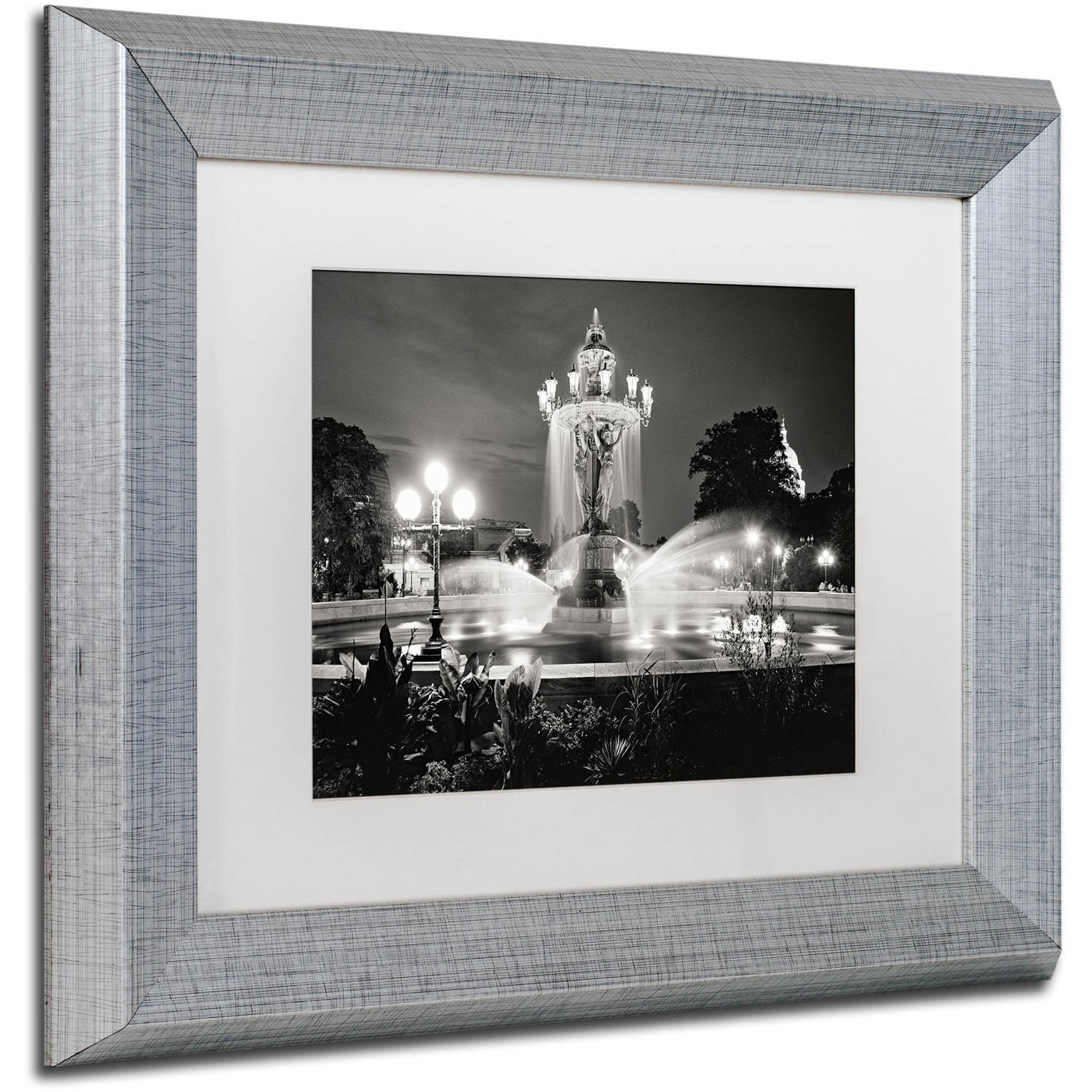 Trademark Fine Art "Bartholdi Park" Canvas Art by Gregory O'Hanlon White Matte, Silver Frame