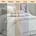 thumbnail image 2 of Lanco Striped 7 Piece Taupe Comforter Set, Queen Size Microfiber Bedding, All Season Bedding Set, Bed Skirt, Pillows & Shams, 2 of 7