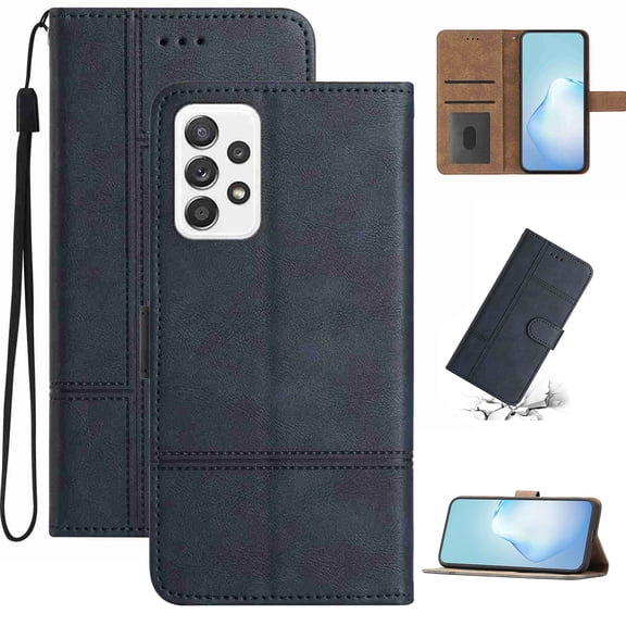 Wallet Case for Samsung Galaxy A13 4G with Credit Card Holder, Flip Kickstand, Magnetic Clasp, Folio PU Leather Phone Cover, Shockproof Full Body Case for Samsung Galaxy A13 4G, Blue
