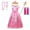thumbnail image 5 of Vestido de princesa de Disney para niñas, disfraz de Rapunzel, Blancanieves, Cenicienta, fiesta de cumpleaños, 5 of 5