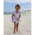 thumbnail image 2 of Baby Girls Clothing Gradient Ruffle Cross Back Bow Romper Jumpsuit, 2 of 4
