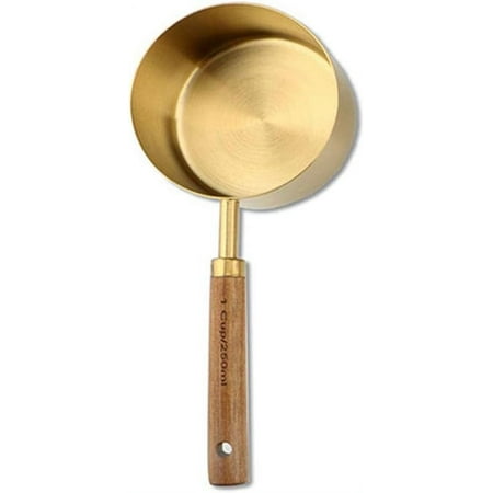 

LFOGoods 1pc Gold Measuring Cup Spoon Steel Food Coffee Powder Spoon Kitchen Scale Gadget Kitchen Baking Tools Cooking-250ml19.5*8.3CM\