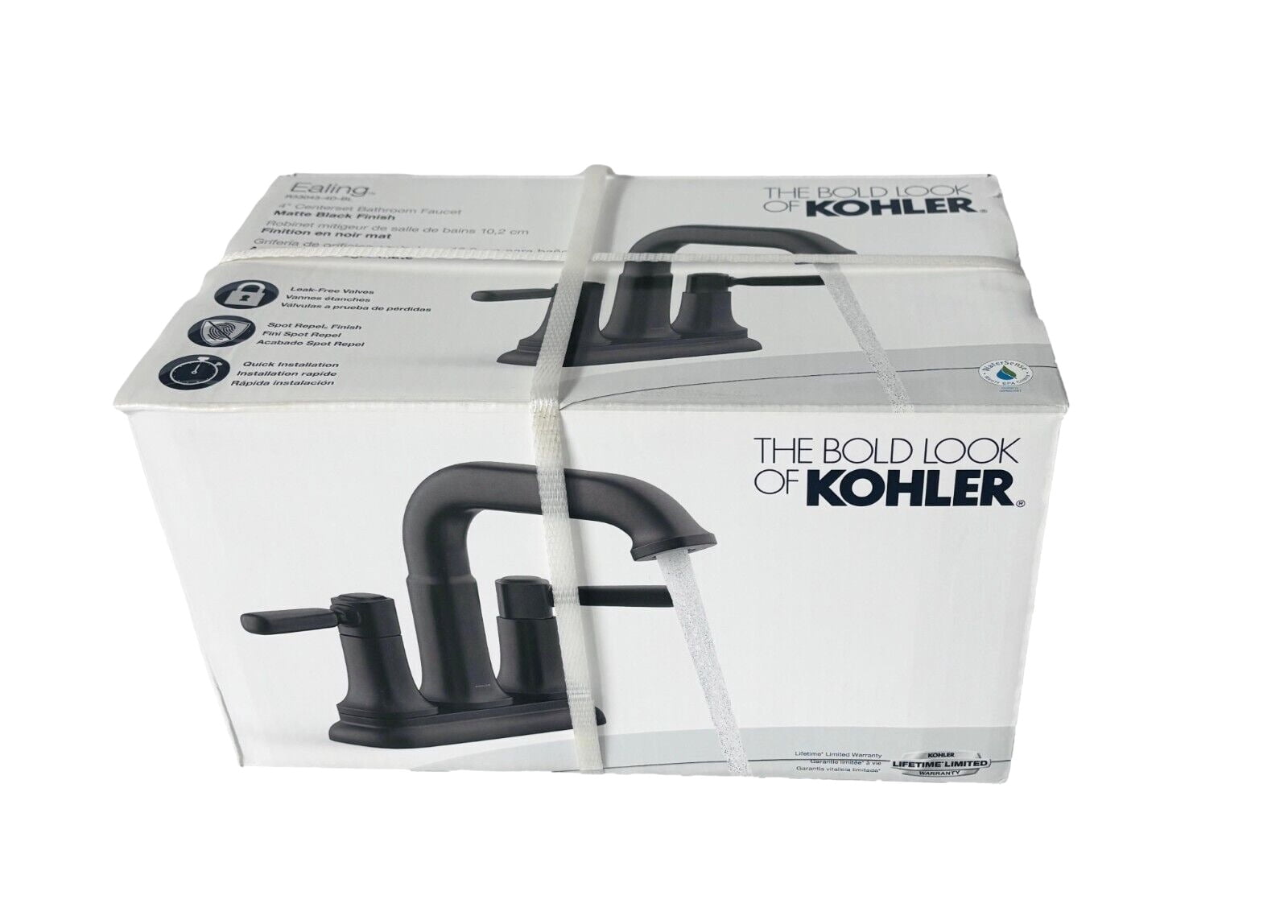 Kohler Earling Centerset Matte Black 2-Handle Bathroom Sink Faucet R33043-4D-BL