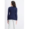 thumbnail image 2 of CHARTER CLUB Womens Navy Textured Embellished Long Sleeve Jewel Neck Sweater L, 2 of 3