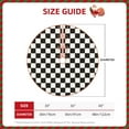 thumbnail image 3 of Daiia Black and White Checkerboard Drawing Merry Christmas Tree Skirt , Xmas Large Lace-up Tree Skirt, Santa Snowflakes Rustic Home Decorations New Year Party Farmhouse Decor-48", 3 of 7