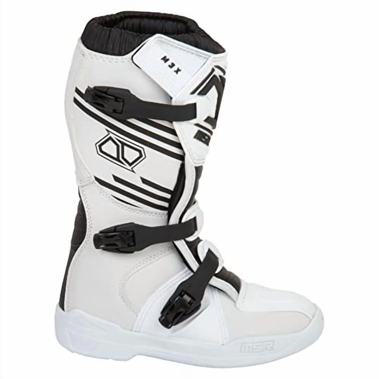 MSR Youth M3X Motocross Boots (3, White) Dirt Bike Motocross