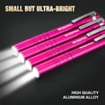 thumbnail image 4 of Linterna LED WORKPRO de aluminio con clip rosa, 2 pilas AAA, paquete de 4, 4 of 8