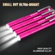 thumbnail image 4 of Linterna LED WORKPRO de aluminio con clip rosa, 2 pilas AAA, paquete de 4, 4 of 8