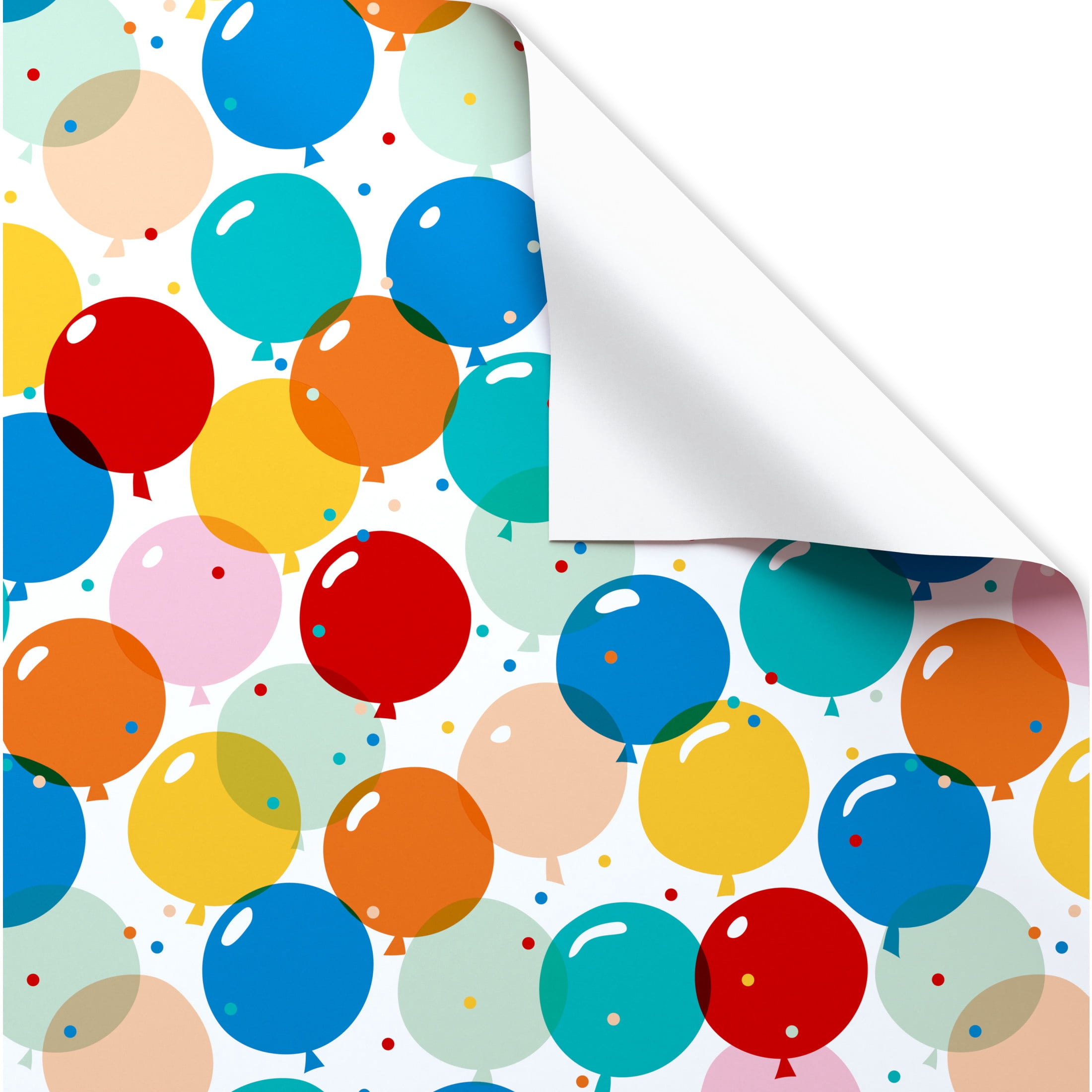 American Greetings 30 in. x 96 in. Birthday Wrapping Paper, Colorful Balloons (1-Roll, 20 Sq. ft.)