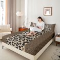 thumbnail image 4 of Feelyou Adult Cheetah Print Twin Sheet Sets, Cartoon Leopard Animal Bedding, 3 Pieces, 4 of 7