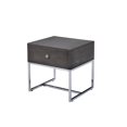 thumbnail image 2 of Benjara Wooden End Table with Tubular Metal Base and Spacious Drawer, Gray and Silver, 2 of 2