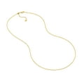 thumbnail image 2 of 14K Yellow Gold Men & Women's 22" 1.15mm Silicone Adjustable Square Wheat Chain Necklace, 2 of 4
