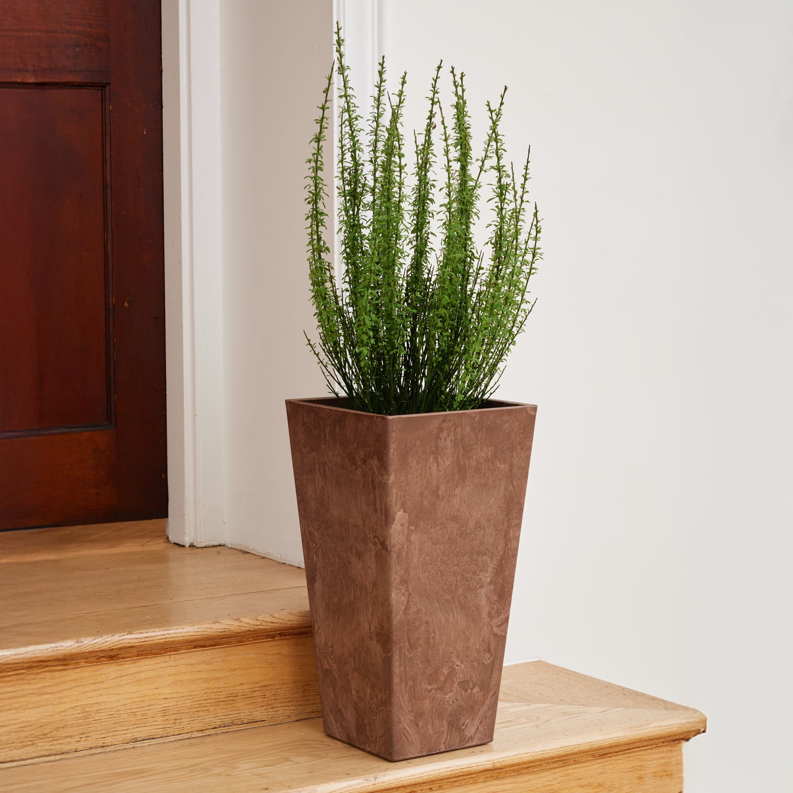 Root & Vessel Ella Tall Planter, Rust, 19.5"