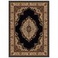 thumbnail image 2 of Radici Usa Como Area Rug 1595 Black Italian Bordered 9' 10" x 12' 10" Rectangle, 2 of 3