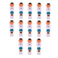 thumbnail image 1 of Suzo-Happ Set of 26 Blue and Red Foosball Men with Rounded Feet, 1 of 4