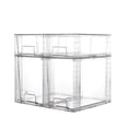 thumbnail image 5 of Sindcom 4 Pack Large Clear stackable storage drawers, Acrylic cosmetic and makeup organizer, Bathroom under sink organizers and storage, Plastic Bins for Kitchen , Pantry, Medicine, 2High+2Small, 5 of 11