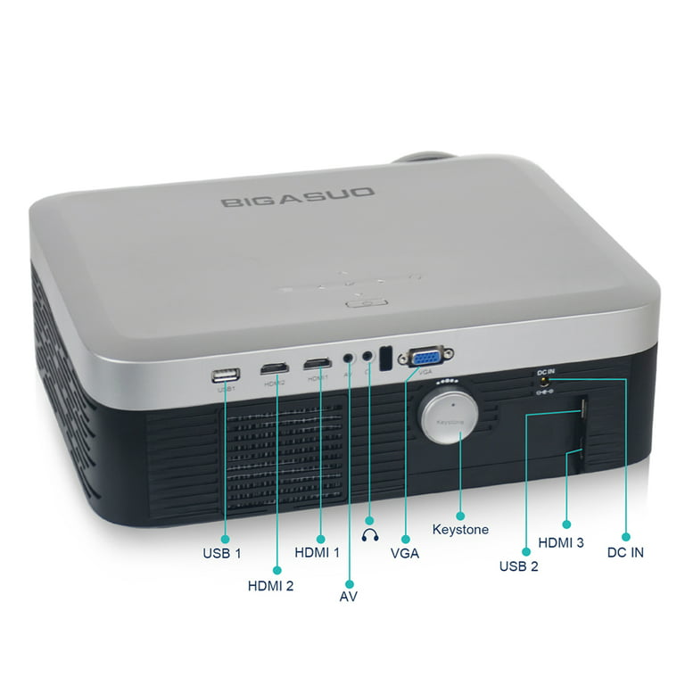 Projector, HOMPOW Portable, 1080p, HDMI and Bluetooth – University of  Hawaii Manoa Library Website