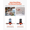 thumbnail image 3 of VEVOR RV Water Pump, 12V DC 5 GPM (18.9 L/min), 4-Chamber Self-Priming Diaphragm Water Pump with Automatic Pressure Switch, 70 PSI Max Pressure, On Demand for RV, Caravan, Marine, Yacht, Car Washing, 3 of 9