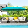thumbnail image 2 of Homiyad 13 ft. Extra Large Patio Umbrella with Easy Crank Handle, Vents for Outdoor, Patio, UPF30+, Navy Blue, 2 of 8