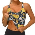 thumbnail image 3 of Uemuo Mouse Cheese Pattern Women's Sports Bra - High Impact Support, Breathable, and Comfortable Athletic Bra for Running, Yoga, and Workouts, 3 of 9