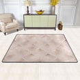 thumbnail image 2 of Dreamtimes Rose Golden Rhombus Style Non-Slip Area Rug Floor Carpet Comfort Floor Mats Decor for Indoor Front Porch,Living Room, Bedroom,Kitchen, 36"x24", 2 of 5