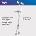 thumbnail image 3 of Muletas de antebrazo Days, tamaño adulto alto, puños giratorios y muletas para apoyar las piernas después de una lesión o cirugía, altura ajustable y muletas con mango para usuarios mayores, discapaci, 3 of 5