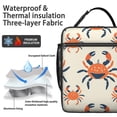 thumbnail image 2 of Lunch Box for Men Women Adults Small Lunch Bag for Office Work Picnic Reusable Portable Lunchbox, Marine Adorable Crab, 2 of 6