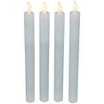 thumbnail image 4 of Northlight Set of 4 Solid White LED Flameless Flickering Wax Taper Candles 9.5", 4 of 6