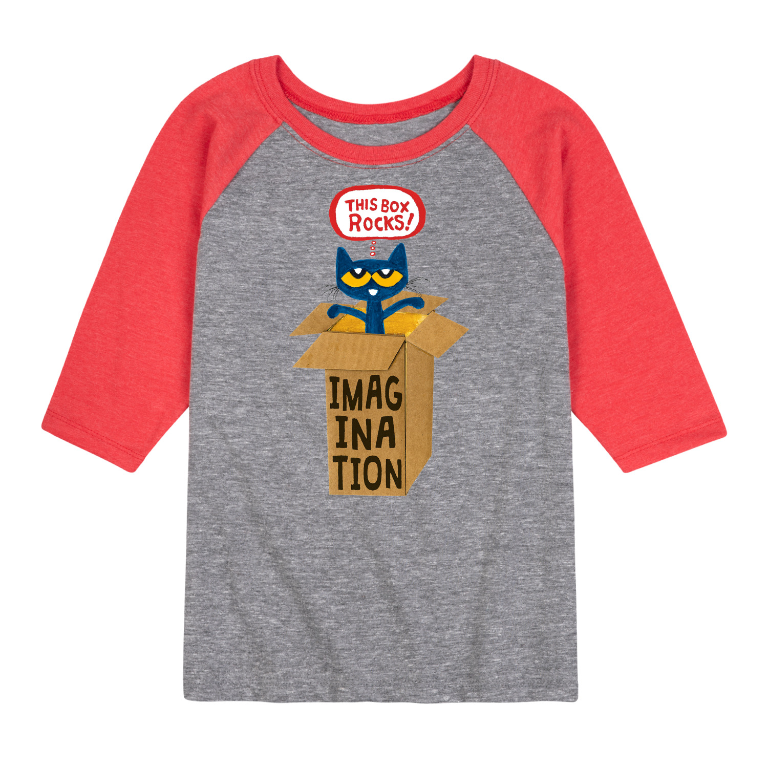 Pete The Cat Pete In Imagination Box Toddler And Youth Raglan