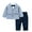 Blue, variant on famuka Baby Boy Plaid Suit Set Little Kid Formal Outfit Fashion Winter Tuxedo
