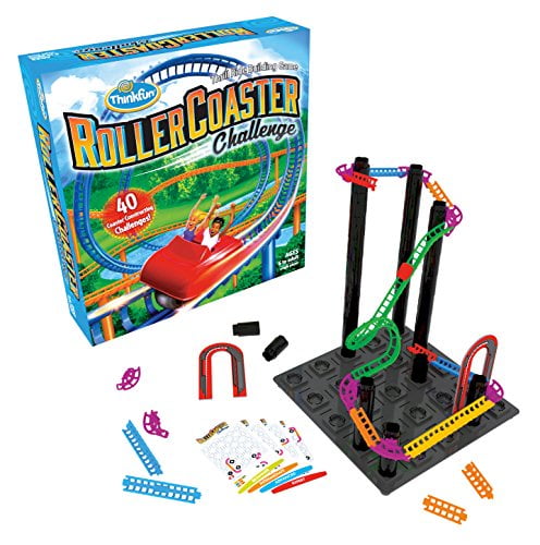 Thinkfun Roller Coaster Challenge Game 9x Stackable Black Post Pole Pieces Only 