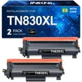thumbnail image 1 of Cartucho de tóner negro InkNI TN830XL compatible, paquete de 2, 1 of 7