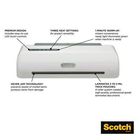 Scotch Professional 4 Roller Thermal Laminator, 13in. Input (TL1306)