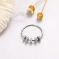 thumbnail image 2 of 925 Sterling Silver Fidget Ring Anti Anxiety Ring With Zircon Beads Stress Relief Spinner Ring For Women Releases Anxiety Spinning Rotate Stacking Ring Jewelry Graduation Gifts, 2 of 7