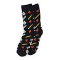 thumbnail image 2 of Urban-Peacock Women's Novelty Fun Crew Socks for Dress or Casual - School Supplies - Black, 1 Pair, 2 of 3