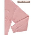 thumbnail image 6 of Spencer Womens Long Sleeve Dress Loose Fit Casual Crewneck Flowy Mini Dresses with Pockets Fall Winter Fashion (S, Pink), 6 of 11