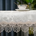 thumbnail image 7 of European Lace Round Tablecloth Elegant Minimalist Design for Dining Room Living Room Hotel Use Luxurious oval shape Table Cover, 7 of 7