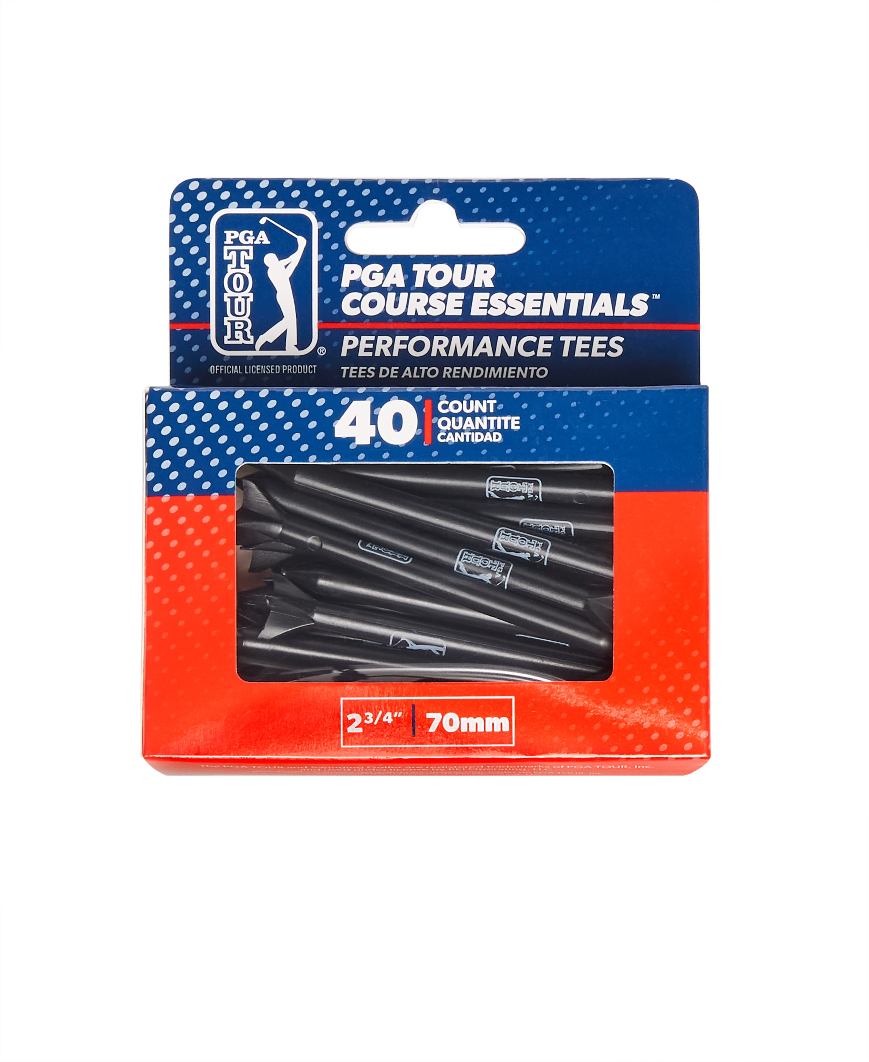 PGA TOUR Golf Combo Performance Tees, 40 Count